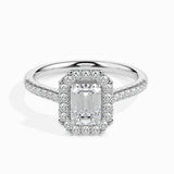 Emerald Halo Pavé
