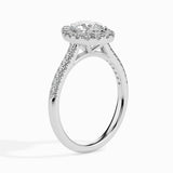 Pear Halo Pavé