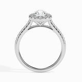 Pear Halo Pavé