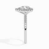 Pear Halo Pavé
