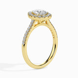 Pear Halo Pavé