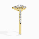 Pear Halo Pavé